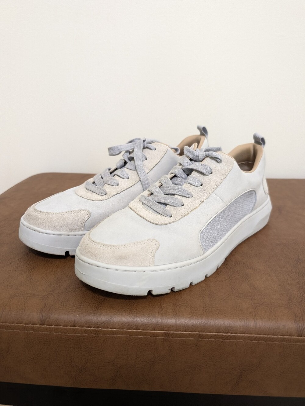 Vionic Wiley Light Blue Suede & Mesh Orthotic Platform Sneakers Size 11